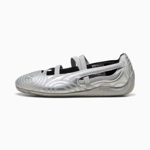 PUMA x WICKED Speedcat Ballet Silver Slippers Big Kids' Sneakers