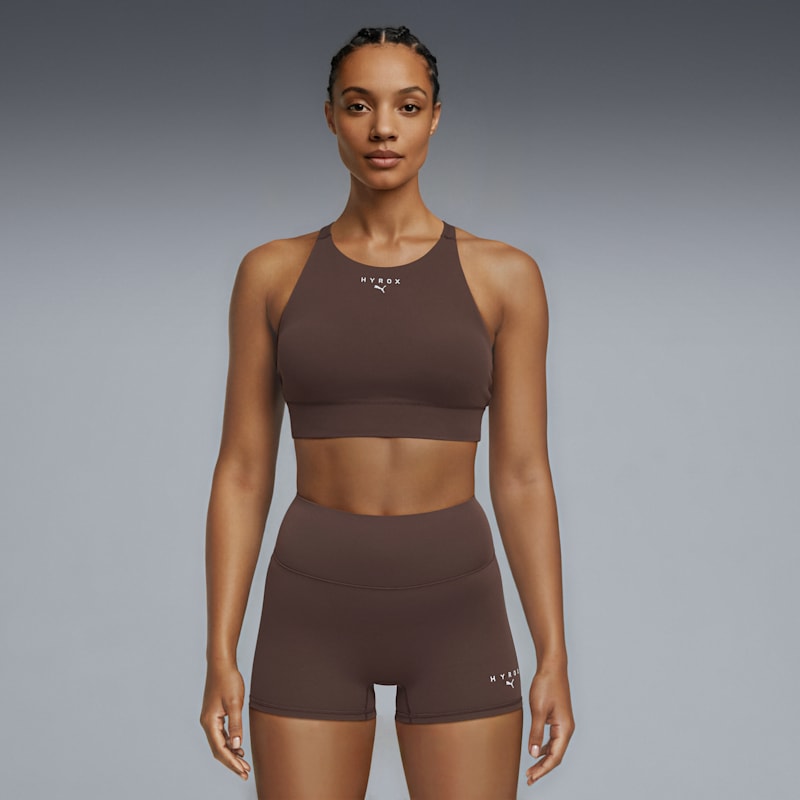 PUMA x HYROX Shapeluxe High Neck Women's Moisture Wicking, Mid Impact Sports Bra - Image 2