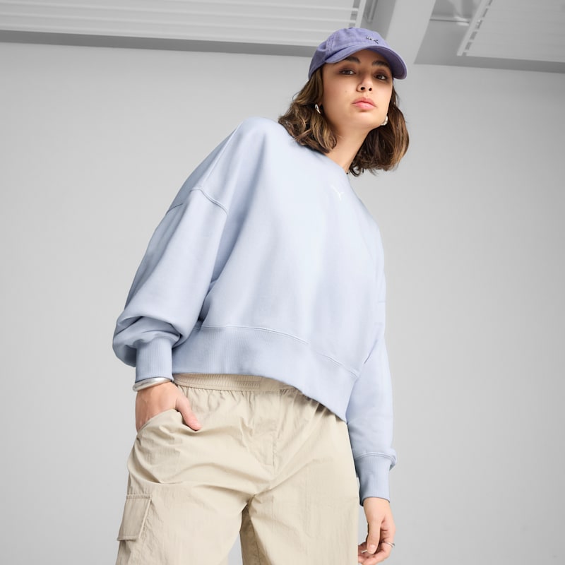 PUMA Wardrobe Essentials Women's Oversized Crew Neck Sweatshirt - Image 2