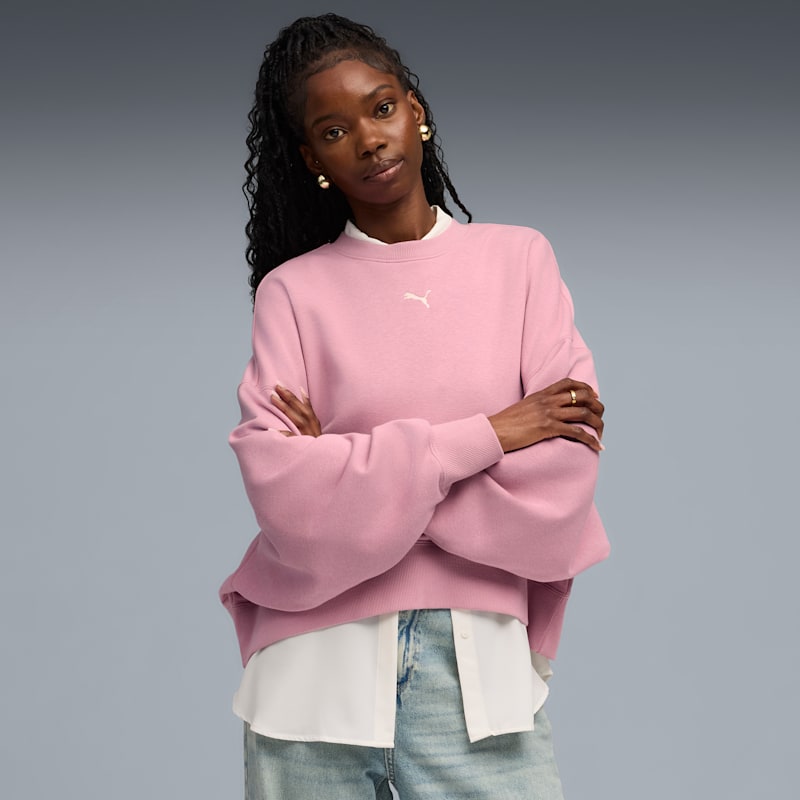 PUMA Wardrobe Essentials Women's Oversized Crew Neck Sweatshirt - Image 3