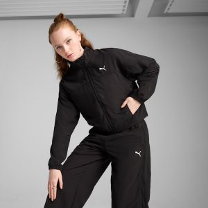DARE TO Women's Oversized Full-Zip Woven Jacket