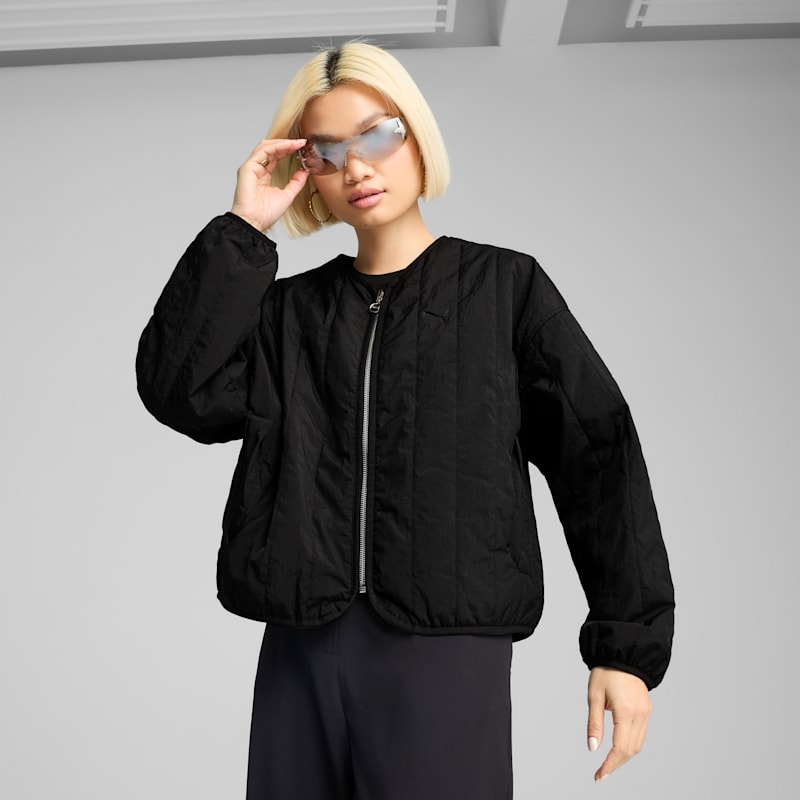 Wardrobe Essentials Women's Relaxed Reversible Liner Jacket