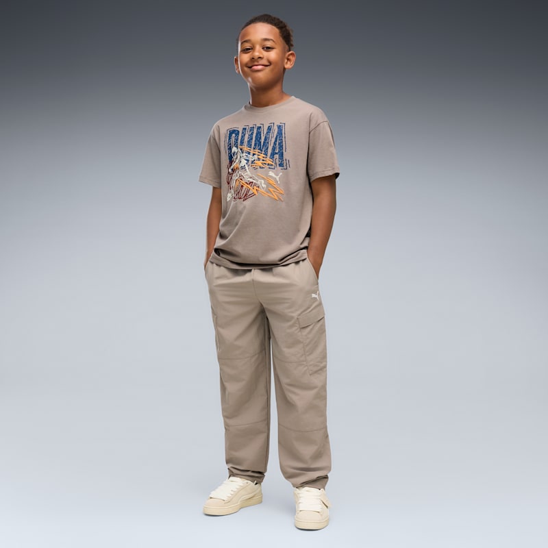PUMA Wardrobe Essentials Big Kids' Relaxed Cargo Pants - Image 4