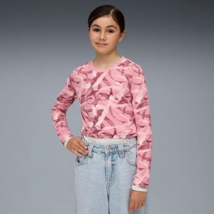 Bowtique Big Kids' Patterned Long Sleeve Tee