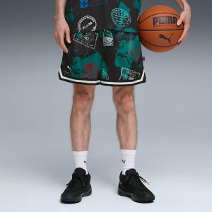 Around The World Men's Patterned 7" Basketball Shorts