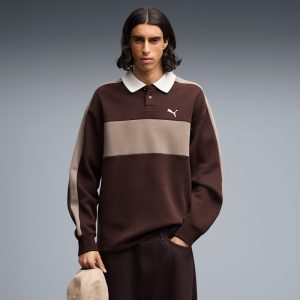 T7 Men's Relaxed Polo Crew Neck Sweatshirt