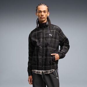 T7 Men's Relaxed Tartan T7 Track Jacket