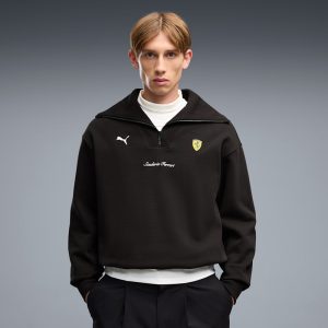 Scuderia Ferrari Men's Half-Zip Fleece Crew Sweatshirt