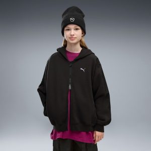 Midnight Shadow Big Kids' T7 Oversized Zip-Up Hoodie
