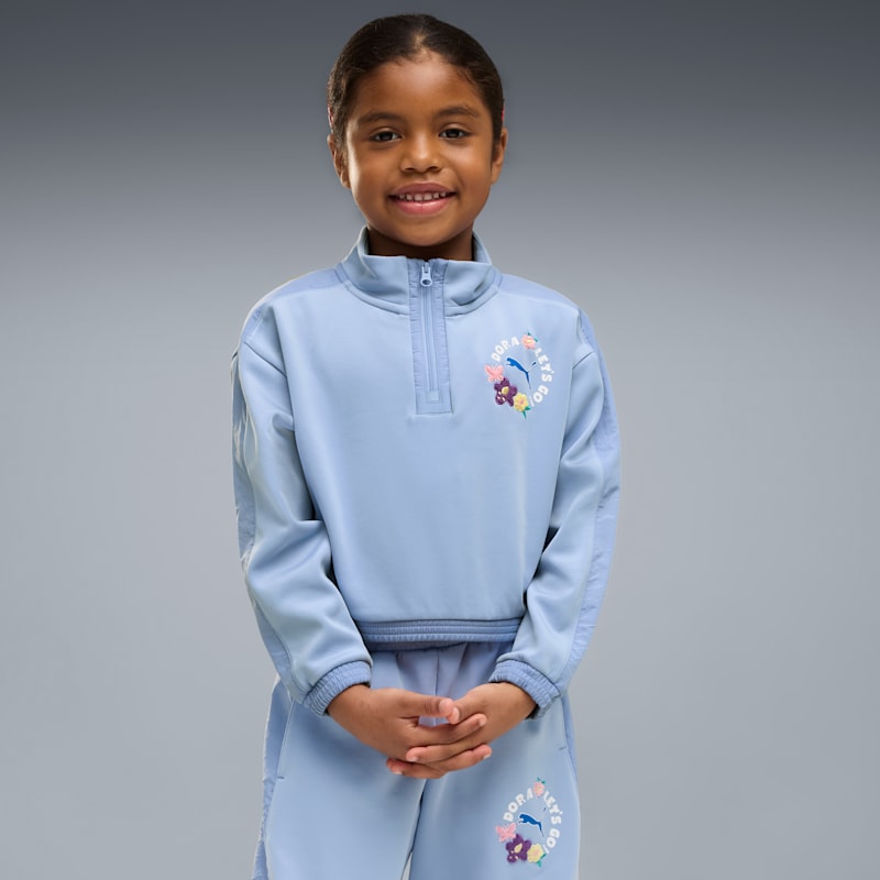 PUMA x DORA THE EXPLORER Little Kids' T7 Relaxed Half-Zip Sweatshirt