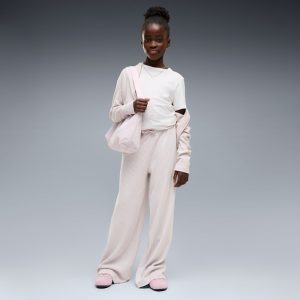 PUMA Essentials Big Kids' Ribbed Wide Leg Pants