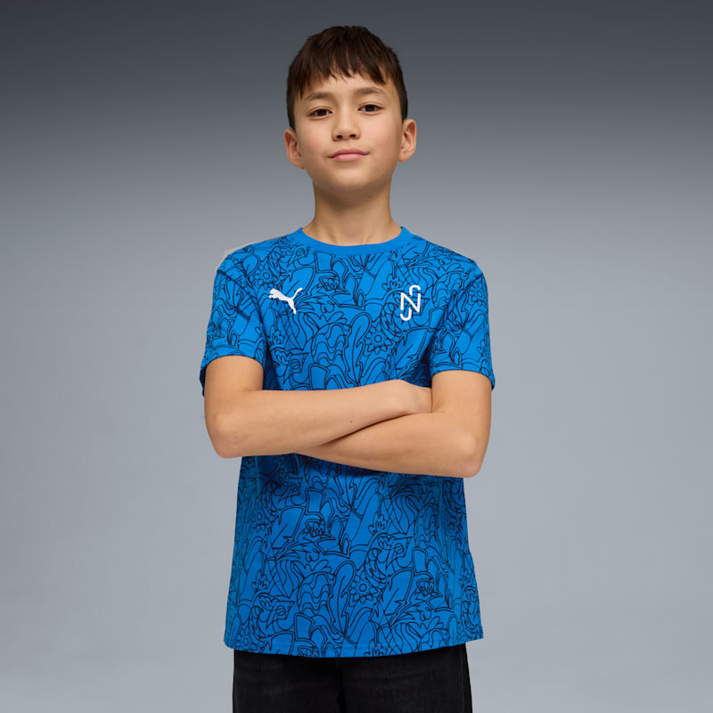 Neymar JR Brazil Passion Big Kids' Patterned Soccer Tee - Image 2