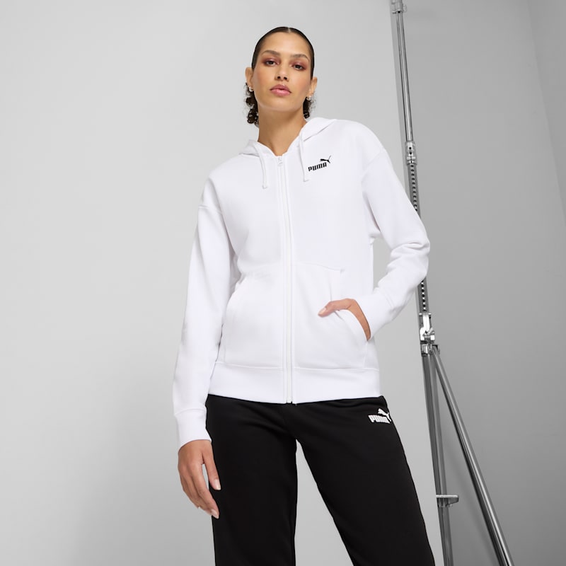 Essentials Small No. 1 Logo French Terry Women's Comfort Full-Zip Hoodie - Image 2
