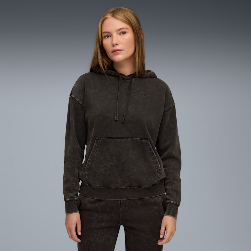 PUMA Elevated Essentials Acid Wash Women's Fleece Hoodie