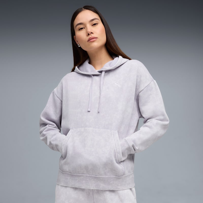 PUMA Elevated Essentials Acid Wash Women's Fleece Hoodie - Image 2