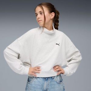 PUMA Wardrobe Essentials Big Kids' Crew Neck Sweatshirt