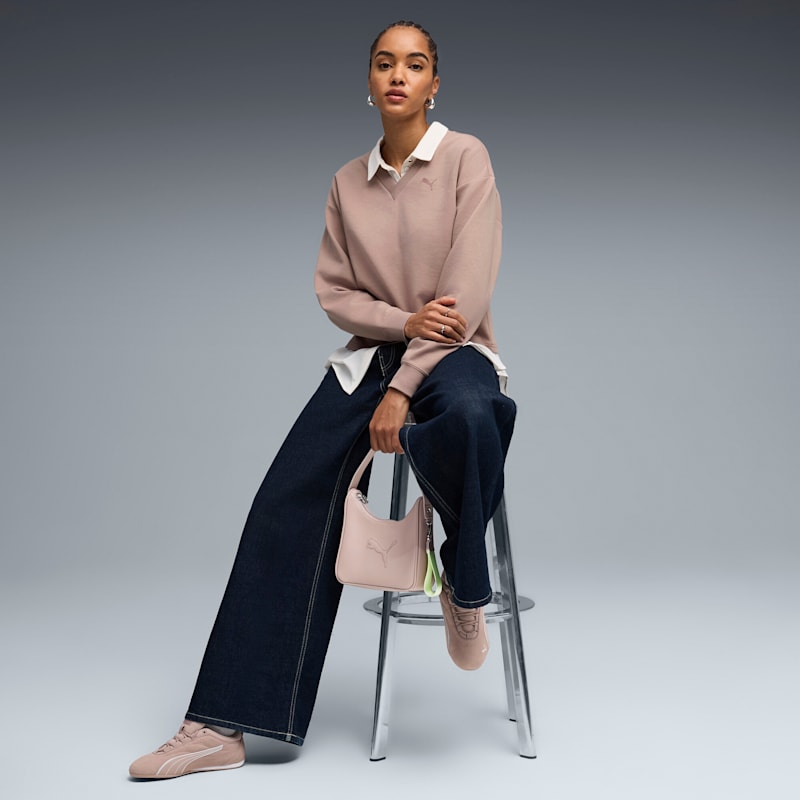 PUMA Elevated Essentials Women's V-Neck Sweatshirt - Image 3