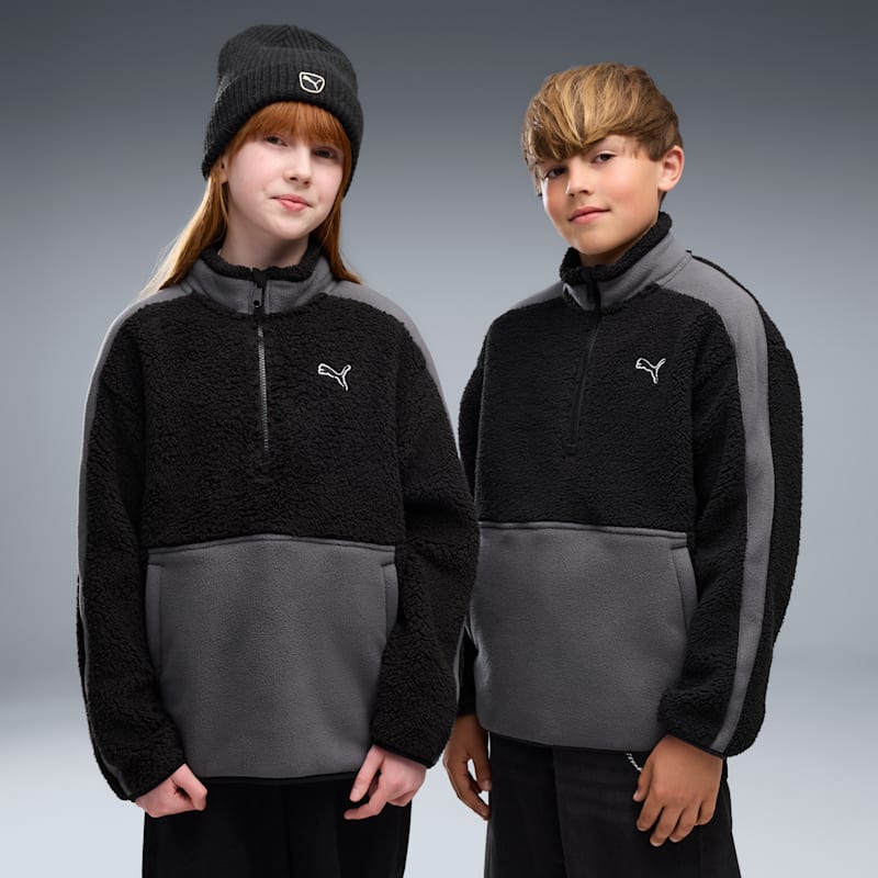 Elevated Essentials Winterized Big Kids' Half-Zip Hoodie