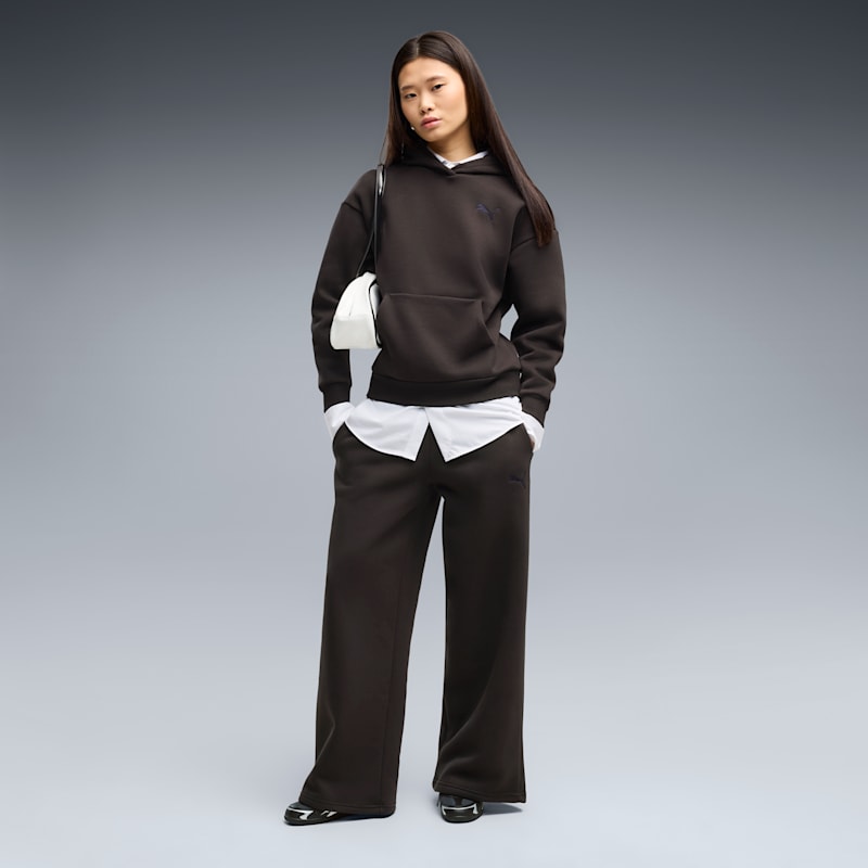 PUMA Elevated Essentials Women's Fleece Wide Leg Sweatpants