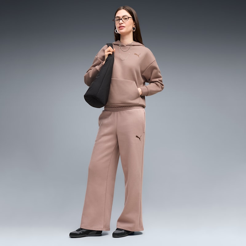 PUMA Elevated Essentials Women's Fleece Wide Leg Sweatpants - Image 3