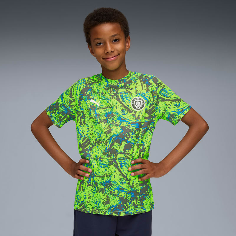 Manchester City Prematch Big Kids' Soccer Warm-Up Jersey - Image 2