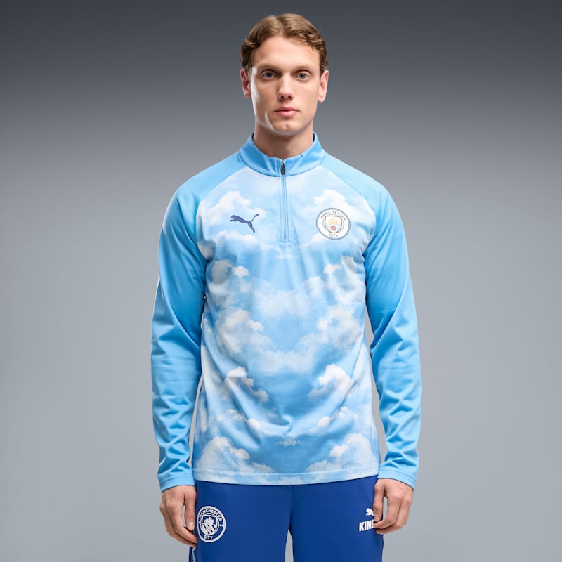 Manchester City Men's Quarter-Zip Warmup Top - Image 2