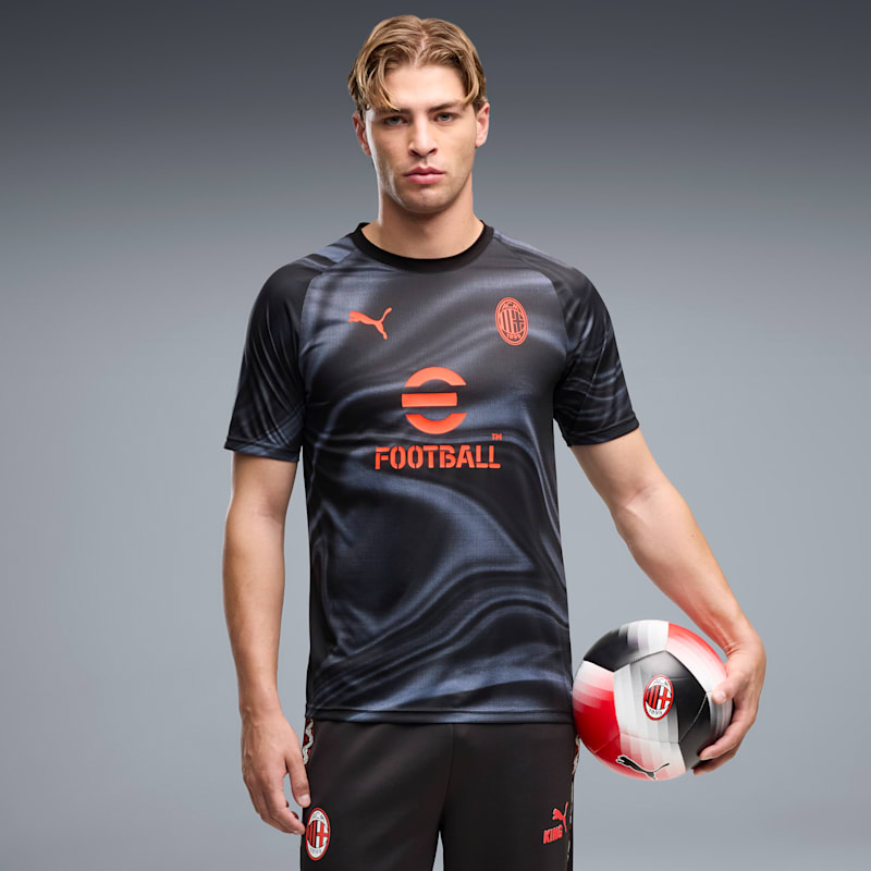 AC Milan Men's Soccer Warmup Jersey - Image 3