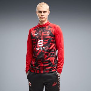 AC Milan Men's Soccer Warmup Quarter-Zip Top