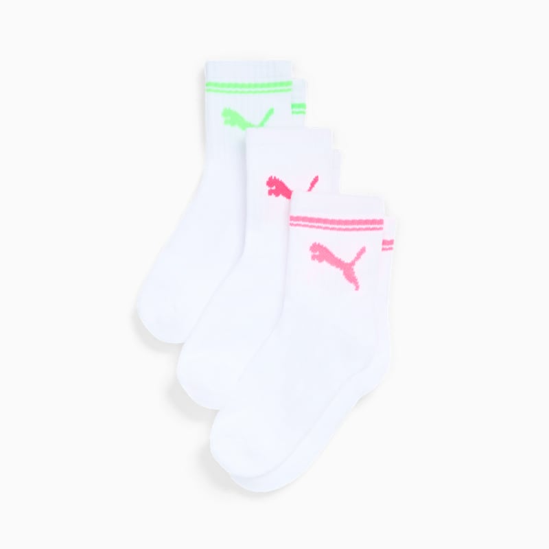 PUMA Big Kids' Half-Terry Low Crew Socks (3 Pairs)