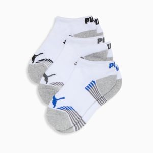 PUMA Big Kids' Half-Terry Low Cut Socks (3 Pairs)