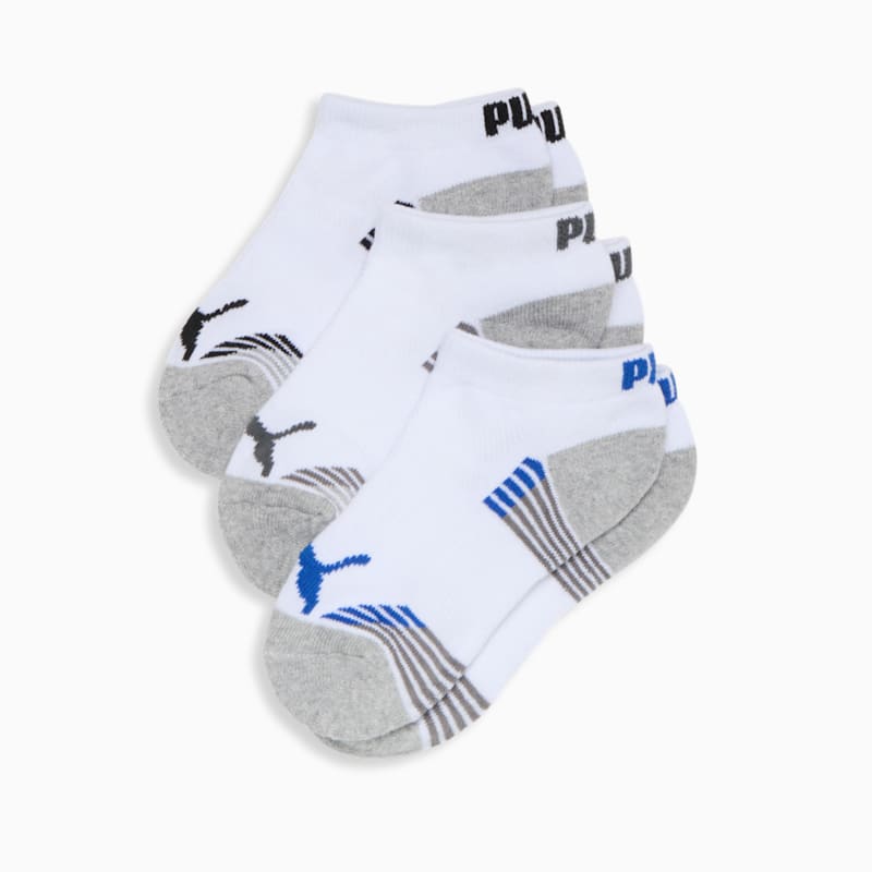 PUMA Big Kids' Half-Terry Low Cut Socks (3 Pairs)
