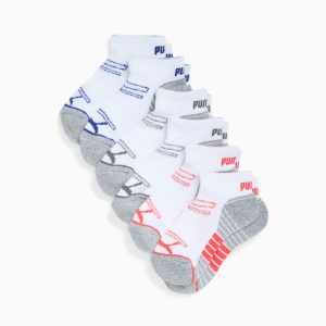 Big Kids' Half-Terry Quarter-Length Crew Socks (6 Pairs)