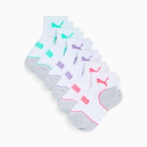 Big Kids' Half-Terry Quarter-Length Crew Socks (6 Pairs)