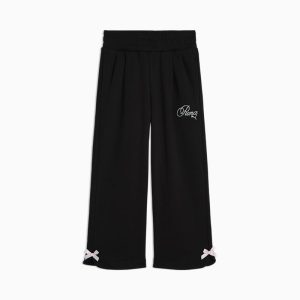 Bow Society Little Kids' Wide Leg Fleece Pants