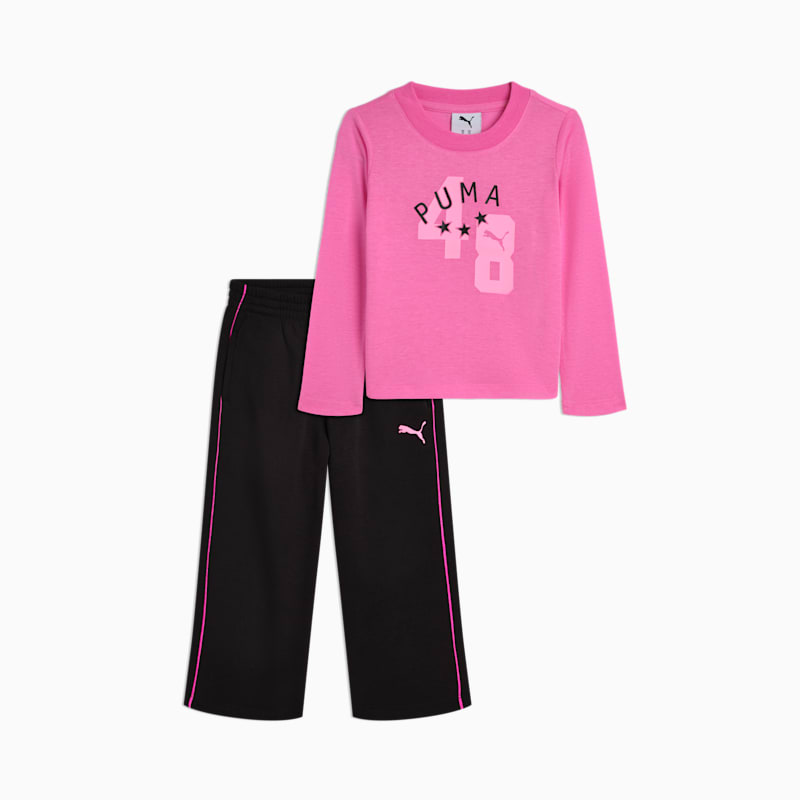 Matching Sets Toddlers' Long Sleeve Tee and Wide Leg Pants - Image 2