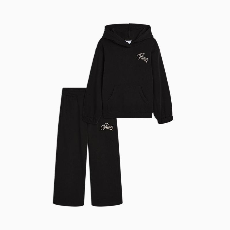 Matching Sets Toddlers' Fleece Hoodie and Wide Leg Pants