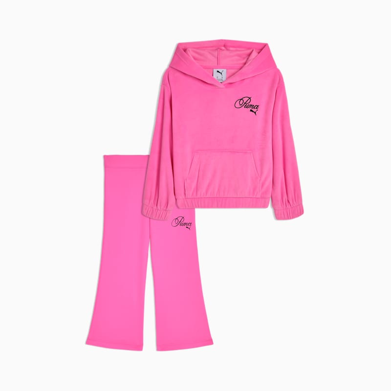 Matching Sets Toddlers' Velour Hoodie and Flare Leggings - Image 2